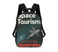 sinyumoney Wild Nature - Zaino per la scuola per adolescenti, stampa 3D, regolabile, alla moda, con scomparti, per bambini, ragazzi, ragazze, studenti e ragazzi, Space Tourism, 17"