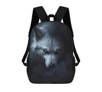 sinyumoney Wild White Wolf Halloween Zaini Per Bambini, Zaini Scolastici, Borse Scolastiche Alla Moda Stampate in 3D Per Ragazzi, Studenti Delle Scuole Elementari E Medie 17inch