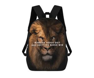 sinyumoney Winner Never Quit Zaini, Zaino Per Bambini, Borsa Scolastica Per Studenti, Zaini Da Viaggio Stampati in 3D, Zaino Accessorio Moda, Zaini Impermeabili Per Bambini 17inch