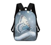 sinyumoney Winter Butterfly Beauty Zaino, Borsa Scolastica Stampata in 3D, Borsa Per Il Pranzo Scolastico, Zaino Da Viaggio, Zaino Per Amici, Zaino Scolastico Per Ragazze E Ragazzi 17inch