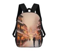 sinyumoney Winter Warmth Zaino Scolastico Per Bambini, Stampato in 3D, Borsa Scolastica Alla Moda, Borsa Scolastica Casual Per Ragazzi, Studenti Delle Scuole Elementari E Medie 17inch