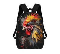 sinyumoney Winters Gentle Giants Zaino scolastico di grande formato resistente all'acqua per computer portatile, ideale per campus, viaggi e sport all'aria aperta, Colorful Rooster, 17"