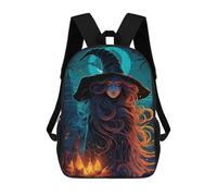 sinyumoney Witch in The Moonlit Forest Zaini Per Bambini, Zaini Scolastici Personalizzati 3D Per Ragazzi E Ragazze, Zaini Scolastici Grandi, Zaini Casual Da Giorno 17inch