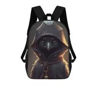 sinyumoney Wizard The Crow Portrait Zaini Casual Per Bambini, Borse Scolastiche Per Ragazzi E Ragazze, Zaini Per Libri, Zaini 17inch