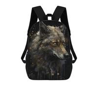 sinyumoney Wolf Enchanted Isle Zaino Per Ragazzi, Studenti Adolescenti, Zainetti Per Ragazze, Borse Per Bambini, Scuola Elementare, Scuola Media, Borsa Per Libri 17inch