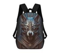 sinyumoney Wolf Legendary Zaino Scolastico Stampato in 3D Per Bambini, Zaino Scolastico Casual Alla Moda Per Bambini Studenti 17inch