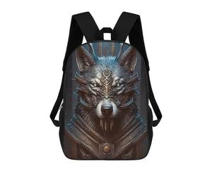 sinyumoney Wolf Legendary Zaino Scolastico Stampato in 3D Per Bambini, Zaino Scolastico Casual Alla Moda Per Bambini Studenti 17inch