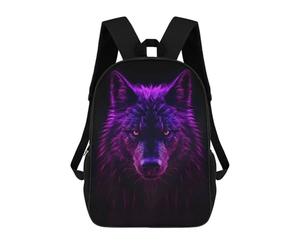 sinyumoney Wolf Magenta Neon Zaino Scolastico Alla Moda Per Studenti, Adatto A Ragazzi E Ragazze, Ideale Per Viaggi All'aperto E Attività Ricreative. 17inch