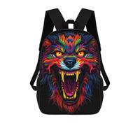sinyumoney Wolf Neon Zaino Per Bambini Zaino Scolastico Borsa Scolastica Borsa Scolastica Alla Moda Stampata in 3D Per Ragazzi Studenti Delle Scuole Elementari E Medie 17inch