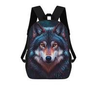 sinyumoney Wolf Portrait with Splashes Zaino Scolastico Stampato in 3D Zaino Scolastico Per Bambini Zaini Scolastici Zaini Da Viaggio Borsa Casual Alla Moda Per Bambini Studenti Scolastici 17inch