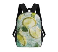 sinyumoney Wolf with Glowing Eyes Zaini Stampati 3D Per Bambini, Borse Da Scuola Alla Moda Per Ragazzi Borse Da Viaggio Borse Scuola Scuola Scuola Studenti, Limone e menta in acqua, 17"