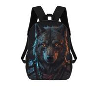 sinyumoney Wolf with Glowing Eyes Zaino Scolastico Per Bambini, Zaino Casual Da Viaggio Per Ragazzi E Ragazze, Zaino Da Giorno Di Grande Capacità 17inch