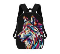 sinyumoney Wolf Wpap Colorful Zaini Scolastici Per Bambini Stampati in 3D 17inch Zaini Scolastici Per Bambini Alla Moda Casual Ad Alta Capacità Borse Da Viaggio Per Libri