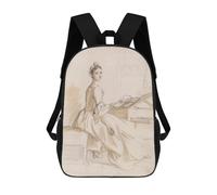 sinyumoney Woman Playing Piano Zaini Stampati in 3D, Borsa Scolastica Casual Per Bambini, Borsa Scolastica Alla Moda Per Ragazzi, Studenti Delle Scuole Medie 17inch