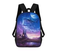 sinyumoney Wrong Destination Zaino Scuola Stampato 3D Per Bambini Zaini Per Ragazzi E Ragazze, Zaini Scuola Per Bambini, Zaini Da Viaggio, Mystical Worlds, 17"
