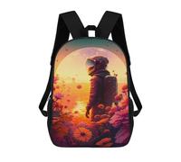 sinyumoney Wrong Destination Zaino Scuola Stampato 3D Per Bambini Zaini Per Ragazzi E Ragazze, Zaini Scuola Per Bambini, Zaini Da Viaggio, Astronaut Retro Space, 17"