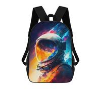 sinyumoney Yin And Yang Koi Fish Zaini Per Bambini, Zaini Stampati In 3D, Zaini Per Studenti Della Scuola Elementare E Del College, Ragazzi E Ragazze, Riflessi Astronaut 14, 17"