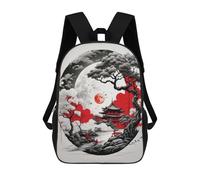 sinyumoney Yin And Yang Nature Zaino, Zaino Per Bambini, Borsa Scolastica Per Studenti, Zaino Per Libri, Borsa Scolastica Stampata in 3D Per Ragazzi E Ragazze 17inch