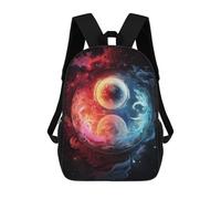 sinyumoney Yin Yang Cosmic Zaino Per Bambini Zaino Divertente E Alla Moda Borsa Per Libri Per Ragazzi E Adolescenti Borse Scolastiche Stampate in 3D Per Ragazzi 17inch