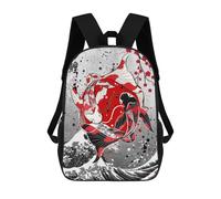 sinyumoney Yin Yang Koi Fish Zaino Scolastico Alla Moda Per Studenti, Adatto A Ragazzi E Ragazze, Ideale Per Viaggi All'aperto E Attività Ricreative. 17inch