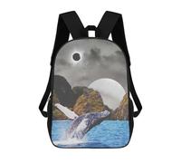 sinyumoney Zaini A Whale Of A Time Zaino Scolastico Per Bambini Borsa Scolastica Borse Scolastiche Stampate in 3D Per Ragazzi Studenti Delle Scuole Elementari E Medie 17inch