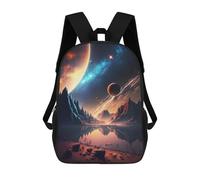 sinyumoney Zaini Alien Landscape with Planets -5 Zaino Scolastico Per Bambini Borsa Scolastica Borse Scolastiche Stampate in 3D Per Ragazzi Studenti Delle Scuole Elementari E Medie 17inch