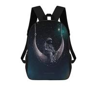 sinyumoney Zaini Astronaut on A Swing Zaino Scolastico Per Bambini Borsa Scolastica Borse Scolastiche Stampate in 3D Per Ragazzi Studenti Delle Scuole Elementari E Medie 17inch