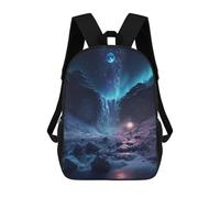 sinyumoney Zaini Aurora Borealis Over Frozen Waterfall Zaino Scolastico Per Bambini Borsa Scolastica Borse Scolastiche Stampate in 3D Per Ragazzi Studenti Delle Scuole Elementari E Medie 17inch