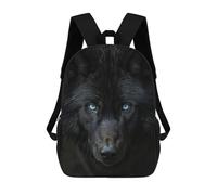 sinyumoney Zaini Black Wolf Portrait Zaino Scolastico Per Bambini Borsa Scolastica Borse Scolastiche Stampate in 3D Per Ragazzi Studenti Delle Scuole Elementari E Medie 17inch