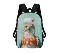 sinyumoney Zaini Blissful Cute Fox Zaino Scuola Per Bambini Borsa Scuola Stampa 3D Per Ragazzi Studenti Di Scuola E Del College, Eagle With Toilet Paper, 17"