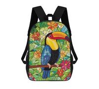 sinyumoney Zaini Camel with Toilet Paper Zaino Scuola Per Bambini, Borsa Scuola Stampato 3D Per Ragazzi Studenti Della Scuola Elementari E Del College, Toucan In Tropical Garden, 17"