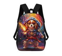 sinyumoney Zaini Charles Spaniel Puppy Zaino Scolastico Per Bambini Borsa Scolastica Borse Scolastiche Stampate in 3D Per Ragazzi Studenti Delle Scuole Elementari E Medie 17inch