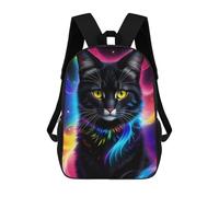 sinyumoney Zaini Colorful Cosmic Cat Zaino Scolastico Per Bambini Borsa Scolastica Borse Scolastiche Stampate in 3D Per Ragazzi Studenti Delle Scuole Elementari E Medie 17inch