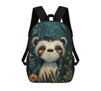 sinyumoney Zaini Cute Watercolor Sloth Zaino Scolastico Per Bambini Borsa Scolastica Borse Scolastiche Stampate in 3D Per Ragazzi Studenti Delle Scuole Elementari E Medie 17inch