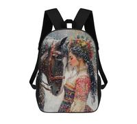 sinyumoney Zaini da 17 pollici Christmas Husky with Presents-1 Borsa Da Scuola Stampa 3D Per Ragazzi (primaria E College), Stile-22, 17"