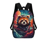 sinyumoney Zaini Da 17 Pollici Space Red Panda Adventure -1 Borsa Da Scuola Stampato In 3D Per Ragazzi (primaria E College), Stile:, 17"