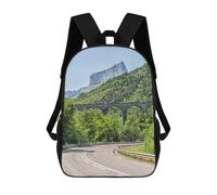 sinyumoney Zaini Da 17 Pollici The Pitons Soufriere Art Borsa Da Scuola Stampato 3D Per Ragazzi (primaria E College), Viadotto, 17"
