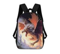 sinyumoney Zaini Dragon Breaks Through Stone Wall Zaino Scolastico Per Bambini Borsa Scolastica Borse Scolastiche Stampate in 3D Per Ragazzi Studenti Delle Scuole Elementari E Medie 17inch