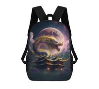 sinyumoney Zaini Dragon's Moonlit Palace Zaino Scolastico Per Bambini Borsa Scolastica Borse Scolastiche Stampate in 3D Per Ragazzi Studenti Delle Scuole Elementari E Medie 17inch