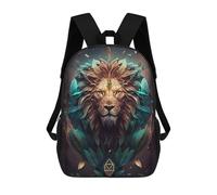 sinyumoney Zaini Enchanted Lion Portrait -9 Zaino Scolastico Per Bambini Borsa Scolastica Borse Scolastiche Stampate in 3D Per Ragazzi Studenti Delle Scuole Elementari E Medie 17inch