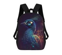 sinyumoney Zaini Enchanted Peacock Portrait Zaino Scolastico Per Bambini Borsa Scolastica Borse Scolastiche Stampate in 3D Per Ragazzi Studenti Delle Scuole Elementari E Medie 17inch