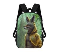 sinyumoney Zaini Fox in The Jungle Zaino Scolastico Per Bambini Borsa Scolastica Borse Scolastiche Stampate in 3D Per Ragazzi Studenti Delle Scuole Elementari E Medie 17inch