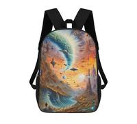 sinyumoney Zaini Galactic Cityscape Fantasy Art Zaino Scolastico Per Bambini Borsa Scolastica Borse Scolastiche Stampate in 3D Per Ragazzi Studenti Delle Scuole Elementari E Medie 17inch