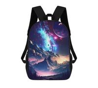 sinyumoney Zaini Galactic Mountain Dreamscape Zaino Scolastico Per Bambini Borsa Scolastica Borse Scolastiche Stampate in 3D Per Ragazzi Studenti Delle Scuole Elementari E Medie 17inch