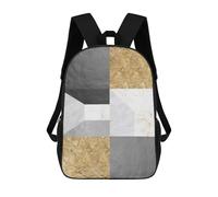 sinyumoney Zaini Geometric Textures XVIII Zaino Scolastico Per Bambini Borsa Scolastica Borse Scolastiche Stampate in 3D Per Ragazzi Studenti Delle Scuole Elementari E Medie 17inch