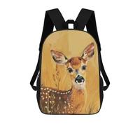 sinyumoney Zaini Golden Fawn Zaino Scolastico Per Bambini Borsa Scolastica Borse Scolastiche Stampate in 3D Per Ragazzi Studenti Delle Scuole Elementari E Medie 17inch