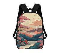 sinyumoney Zaini Japanese Landscape with Mount Fuji Zaino Scolastico Per Bambini Borsa Scolastica Borse Scolastiche Stampate in 3D Per Ragazzi Studenti Delle Scuole Elementari E Medie 17inch