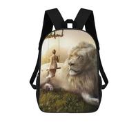 sinyumoney Zaini Lion And Swing Serenity Zaino Scolastico Per Bambini Borsa Scolastica Borse Scolastiche Stampate in 3D Per Ragazzi Studenti Delle Scuole Elementari E Medie 17inch