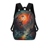 sinyumoney Zaini Mystical Moonlit Landscape Zaino Scolastico Per Bambini Borsa Scolastica Borse Scolastiche Stampate in 3D Per Ragazzi Studenti Delle Scuole Elementari E Medie 17inch