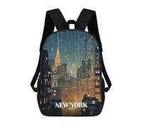 sinyumoney Zaini New York Cityscape at Night Zaino Scolastico Per Bambini Borsa Scolastica Borse Scolastiche Stampate in 3D Per Ragazzi Studenti Delle Scuole Elementari E Medie 17inch